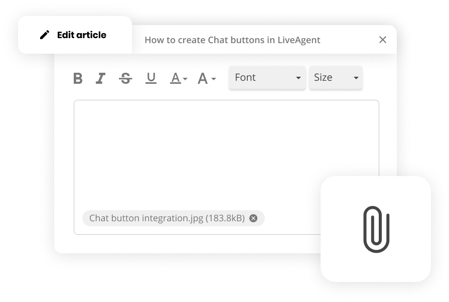 Pièce jointe dans l'article - Modifier l'article